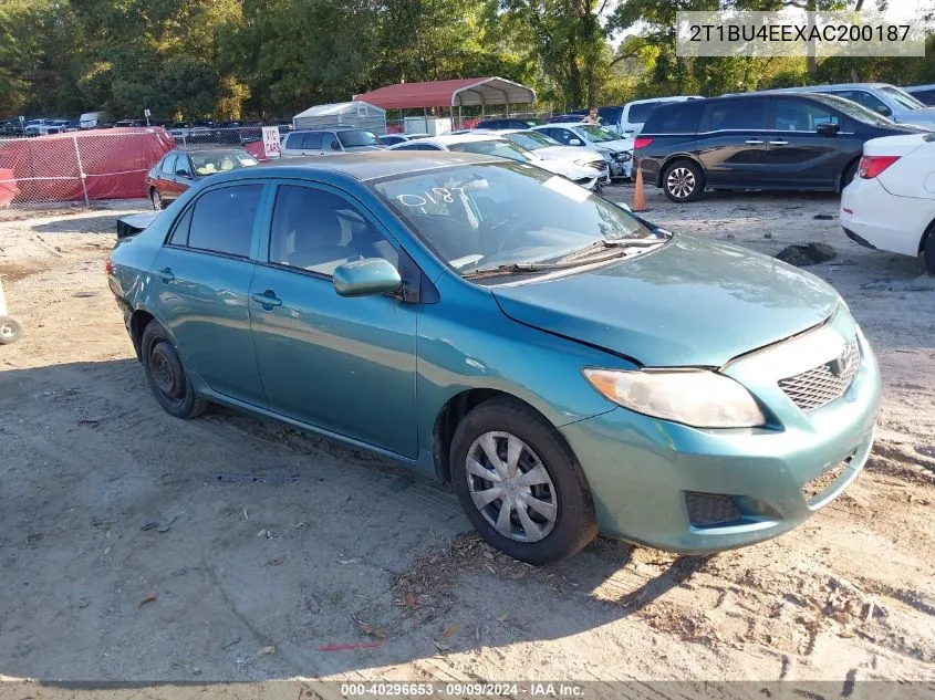 2010 Toyota Corolla Le VIN: 2T1BU4EEXAC200187 Lot: 40296653