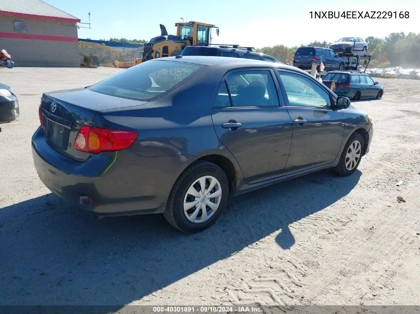 2010 Toyota Corolla S/Le/Xle VIN: 1NXBU4EEXAZ229168 Lot: 40301891