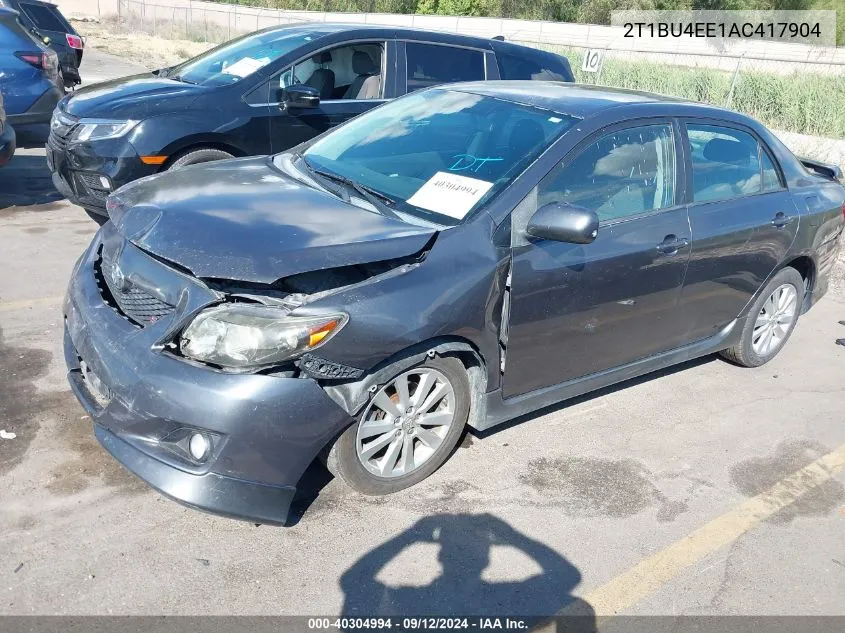 2010 Toyota Corolla S VIN: 2T1BU4EE1AC417904 Lot: 40304994