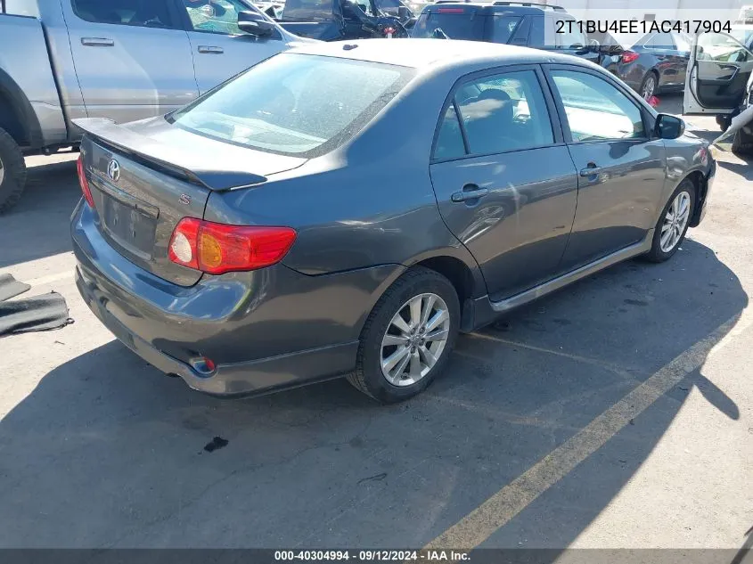 2010 Toyota Corolla S VIN: 2T1BU4EE1AC417904 Lot: 40304994