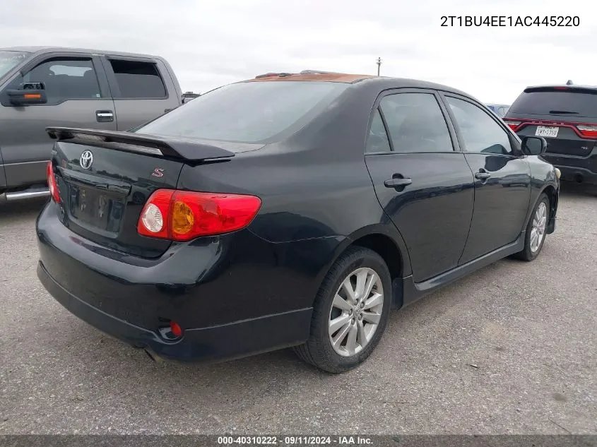 2010 Toyota Corolla S VIN: 2T1BU4EE1AC445220 Lot: 40310222