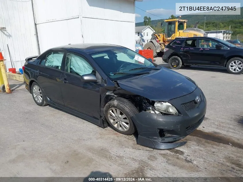 2010 Toyota Corolla S VIN: 2T1BU4EE8AC247945 Lot: 40314425