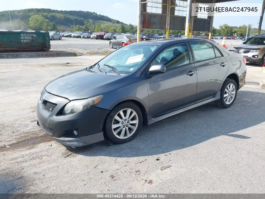 2010 Toyota Corolla S VIN: 2T1BU4EE8AC247945 Lot: 40314425