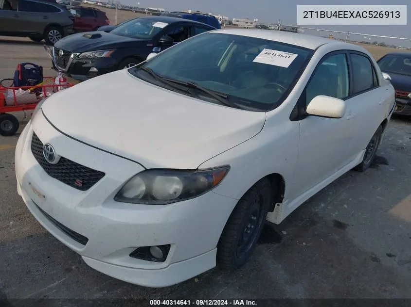 2010 Toyota Corolla S/Le/Xle VIN: 2T1BU4EEXAC526913 Lot: 40314641