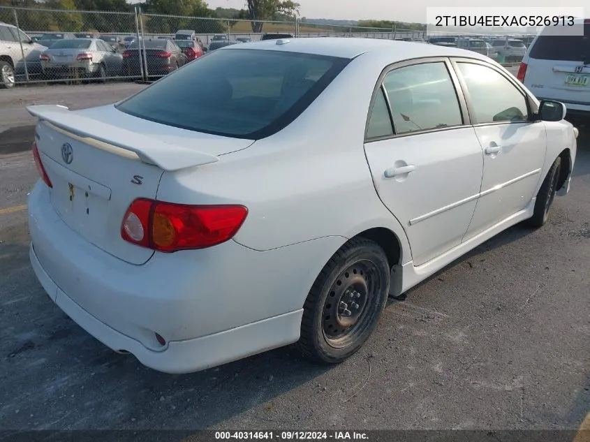 2010 Toyota Corolla S/Le/Xle VIN: 2T1BU4EEXAC526913 Lot: 40314641