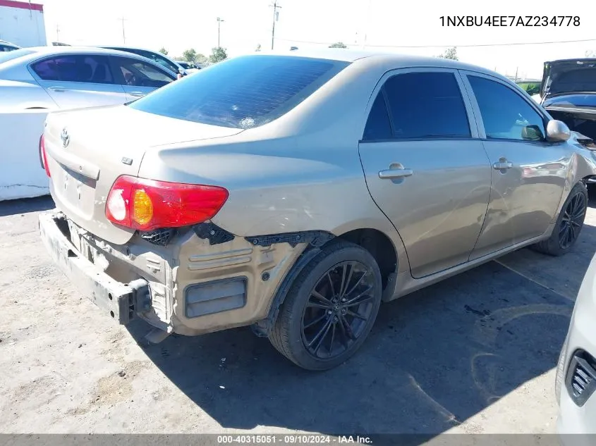 1NXBU4EE7AZ234778 2010 Toyota Corolla Le