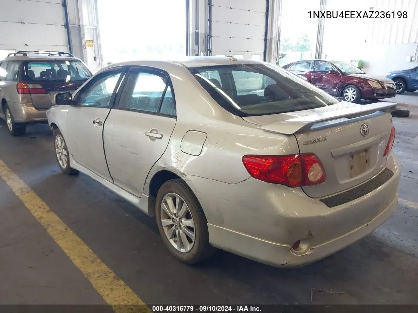 2010 Toyota Corolla S VIN: 1NXBU4EEXAZ236198 Lot: 40315779