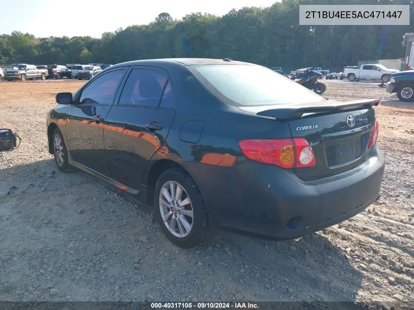 2010 Toyota Corolla S VIN: 2T1BU4EE5AC471447 Lot: 40317105