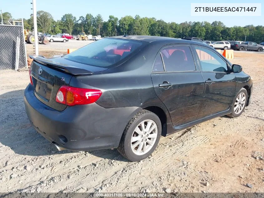 2010 Toyota Corolla S VIN: 2T1BU4EE5AC471447 Lot: 40317105