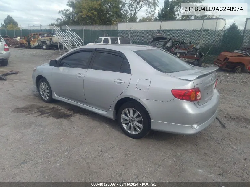 2010 Toyota Corolla S VIN: 2T1BU4EE9AC248974 Lot: 40320097