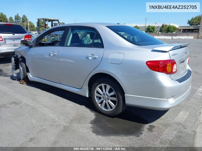 2010 Toyota Corolla S VIN: 1NXBU4EE4AZ252705 Lot: 40325726