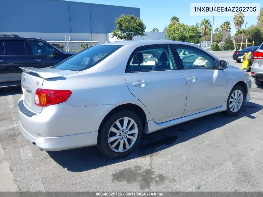 2010 Toyota Corolla S VIN: 1NXBU4EE4AZ252705 Lot: 40325726