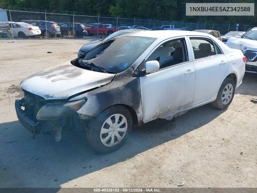 2010 Toyota Corolla S/Le/Xle VIN: 1NXBU4EE5AZ342588 Lot: 40328152