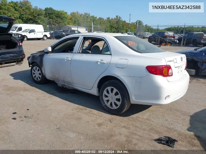 2010 Toyota Corolla S/Le/Xle VIN: 1NXBU4EE5AZ342588 Lot: 40328152