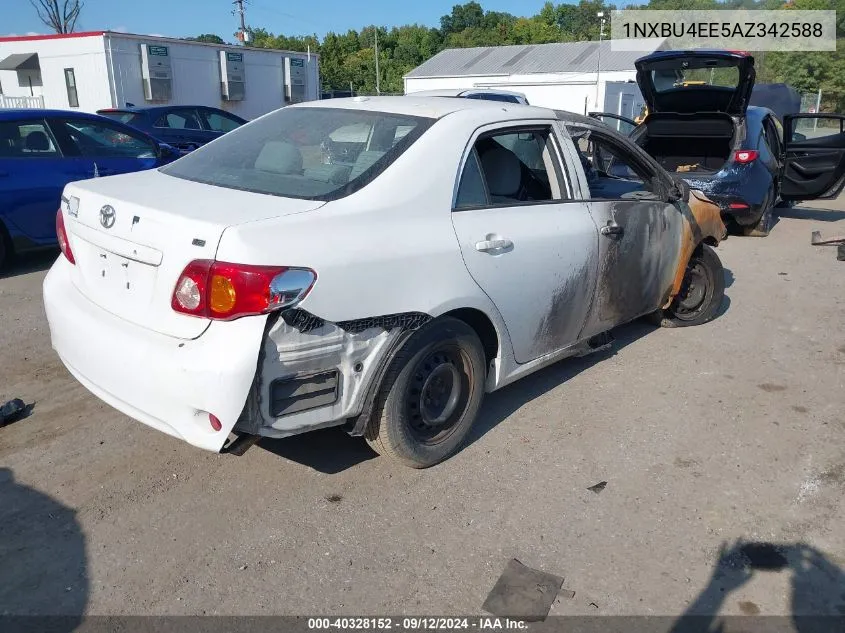 2010 Toyota Corolla S/Le/Xle VIN: 1NXBU4EE5AZ342588 Lot: 40328152