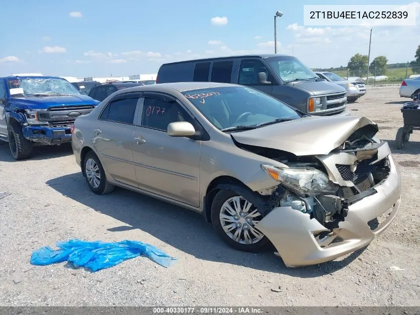 2T1BU4EE1AC252839 2010 Toyota Corolla Le