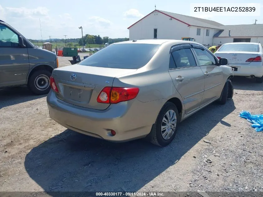 2010 Toyota Corolla Le VIN: 2T1BU4EE1AC252839 Lot: 40330177