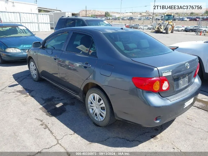 2010 Toyota Corolla Le VIN: 2T1BU4EE3AC376756 Lot: 40330973