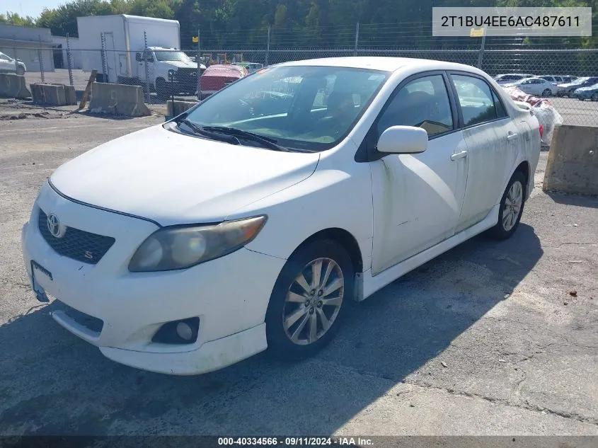 2010 Toyota Corolla S VIN: 2T1BU4EE6AC487611 Lot: 40334566