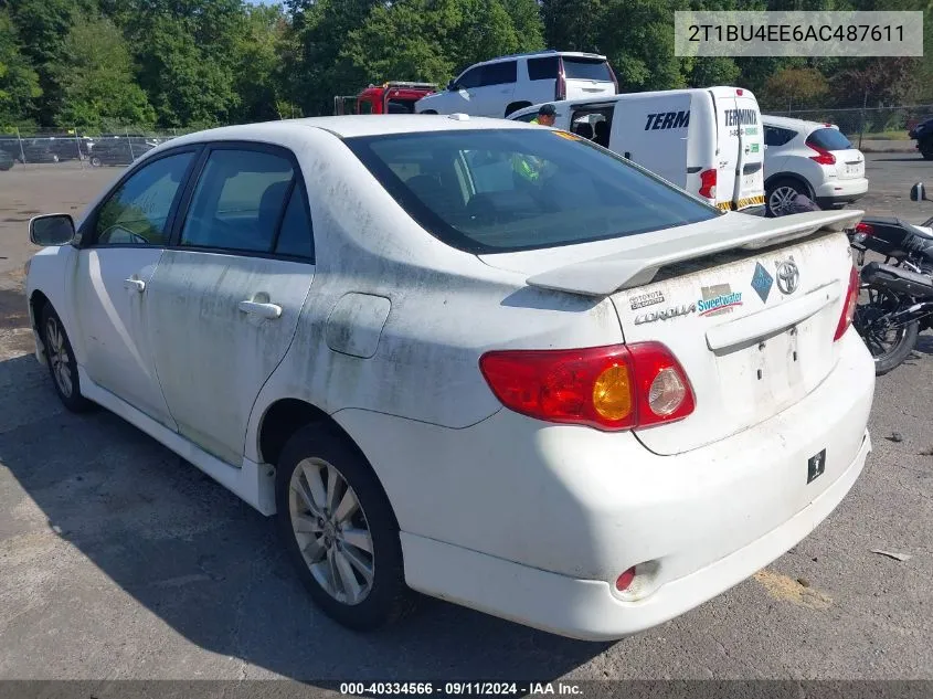 2010 Toyota Corolla S VIN: 2T1BU4EE6AC487611 Lot: 40334566