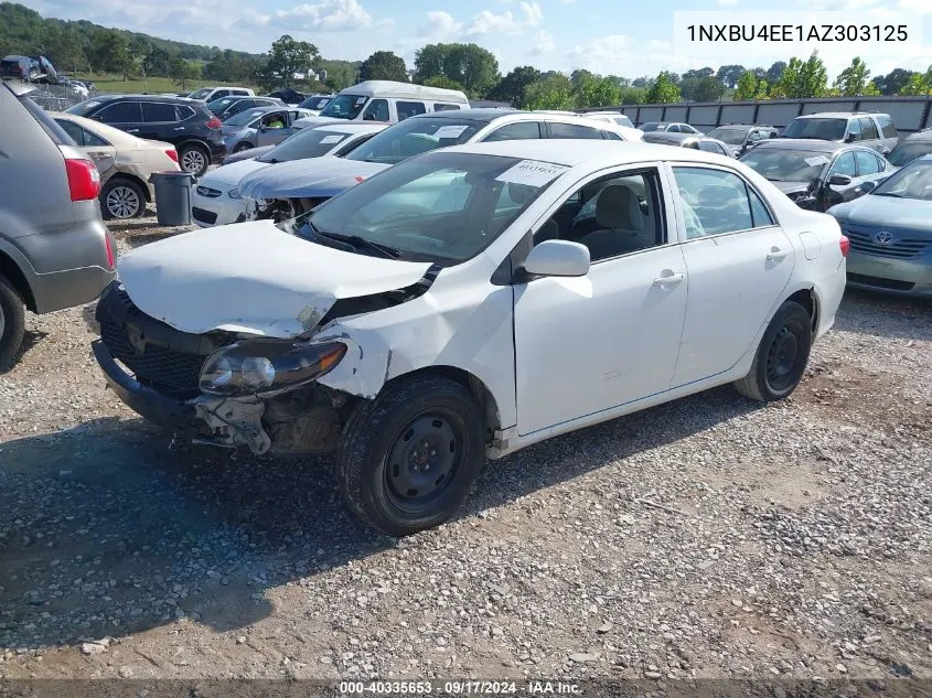 2010 Toyota Corolla Le VIN: 1NXBU4EE1AZ303125 Lot: 40335653