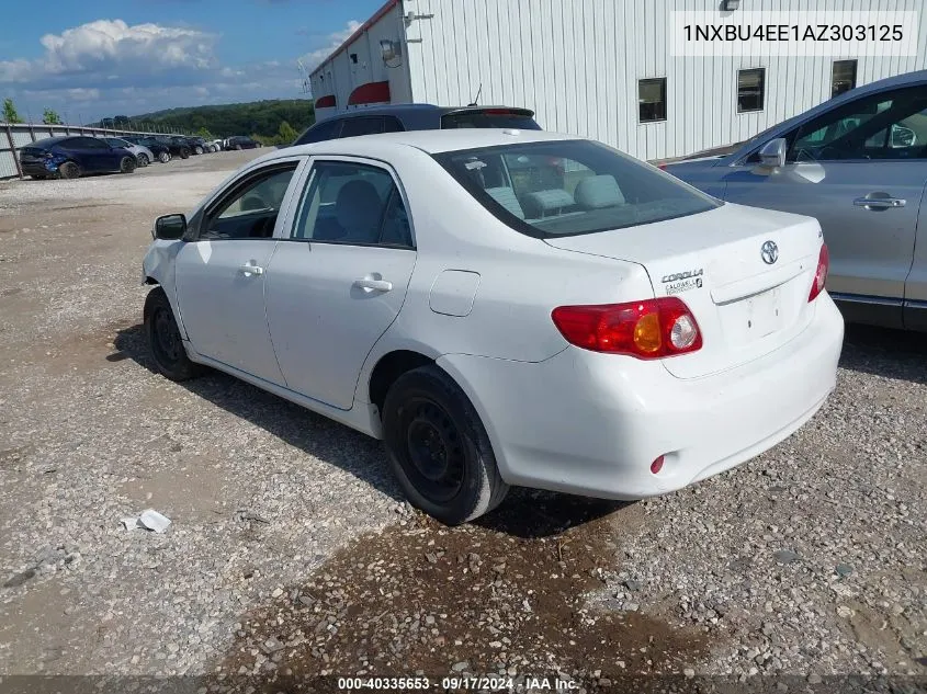 2010 Toyota Corolla Le VIN: 1NXBU4EE1AZ303125 Lot: 40335653