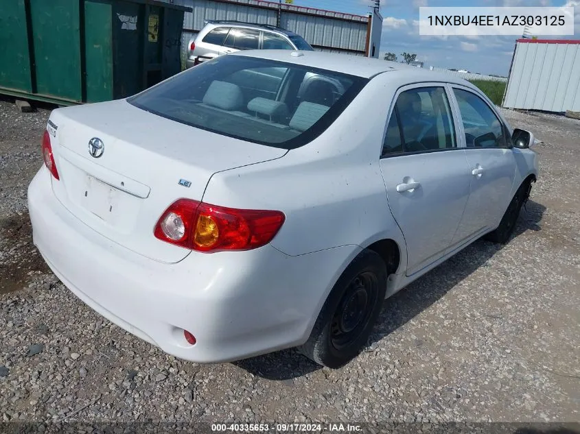 2010 Toyota Corolla Le VIN: 1NXBU4EE1AZ303125 Lot: 40335653