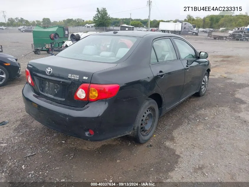 2010 Toyota Corolla Le VIN: 2T1BU4EE4AC233315 Lot: 40337634