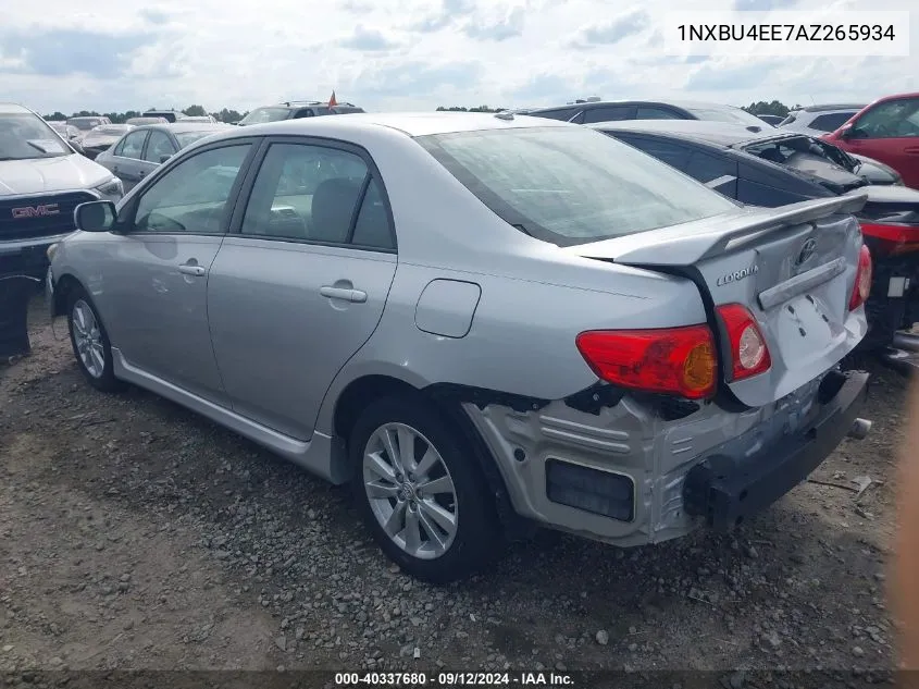 2010 Toyota Corolla S VIN: 1NXBU4EE7AZ265934 Lot: 40337680