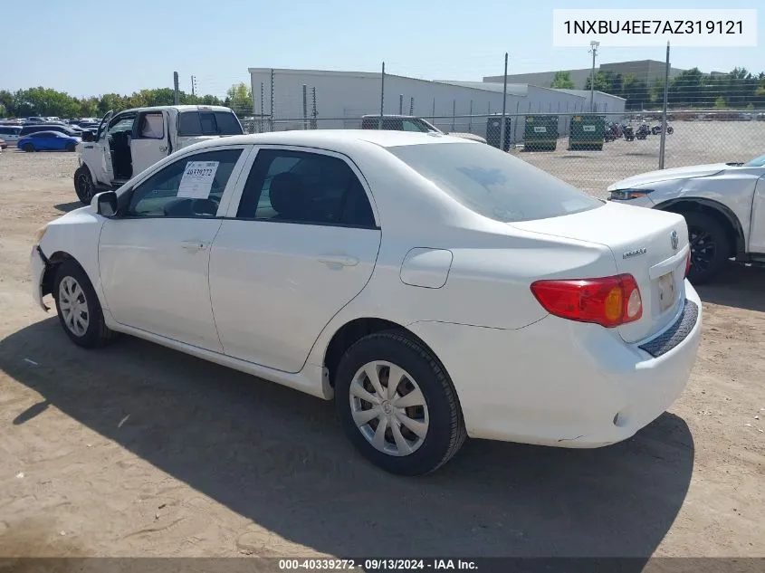 2010 Toyota Corolla S/Le/Xle VIN: 1NXBU4EE7AZ319121 Lot: 40339272