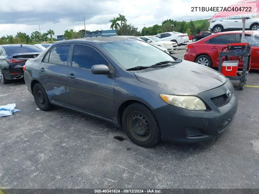 2010 Toyota Corolla Le VIN: 2T1BU4EE7AC404722 Lot: 40341624