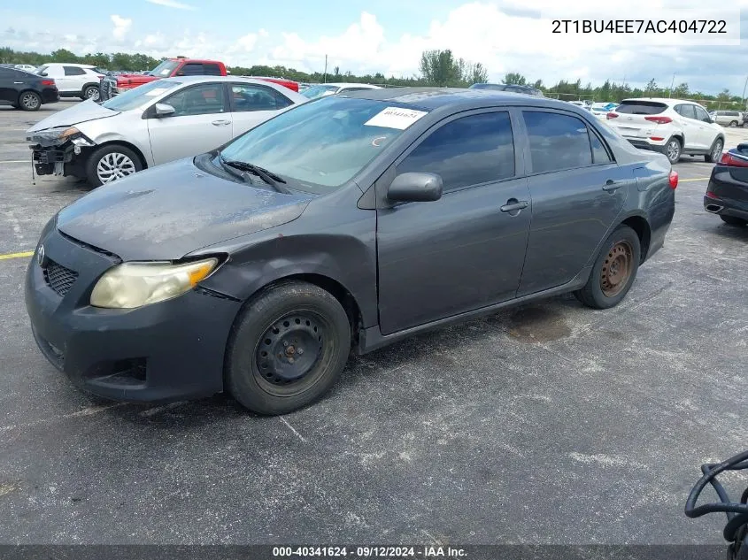 2010 Toyota Corolla Le VIN: 2T1BU4EE7AC404722 Lot: 40341624