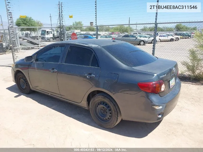 2010 Toyota Corolla Le VIN: 2T1BU4EE8AC311546 Lot: 40343153