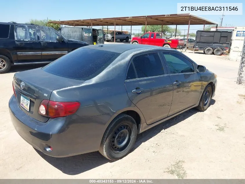 2010 Toyota Corolla Le VIN: 2T1BU4EE8AC311546 Lot: 40343153