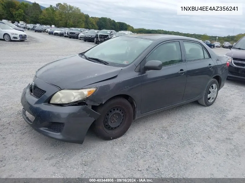 2010 Toyota Corolla Le VIN: 1NXBU4EE4AZ356241 Lot: 40344905