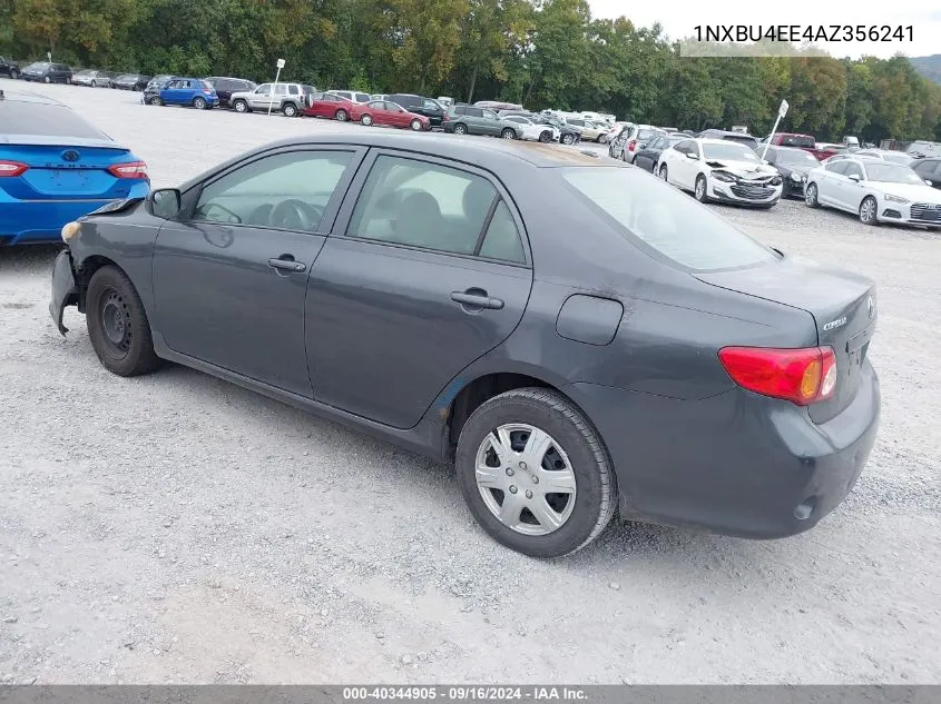 2010 Toyota Corolla Le VIN: 1NXBU4EE4AZ356241 Lot: 40344905