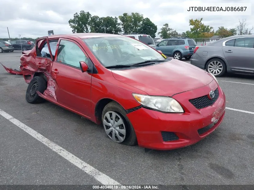 2010 Toyota Corolla Le VIN: JTDBU4EE0AJ086687 Lot: 40345819