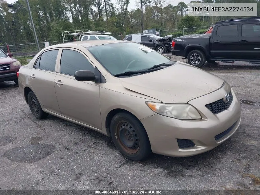 2010 Toyota Corolla S/Le/Xle VIN: 1NXBU4EE3AZ274534 Lot: 40346917