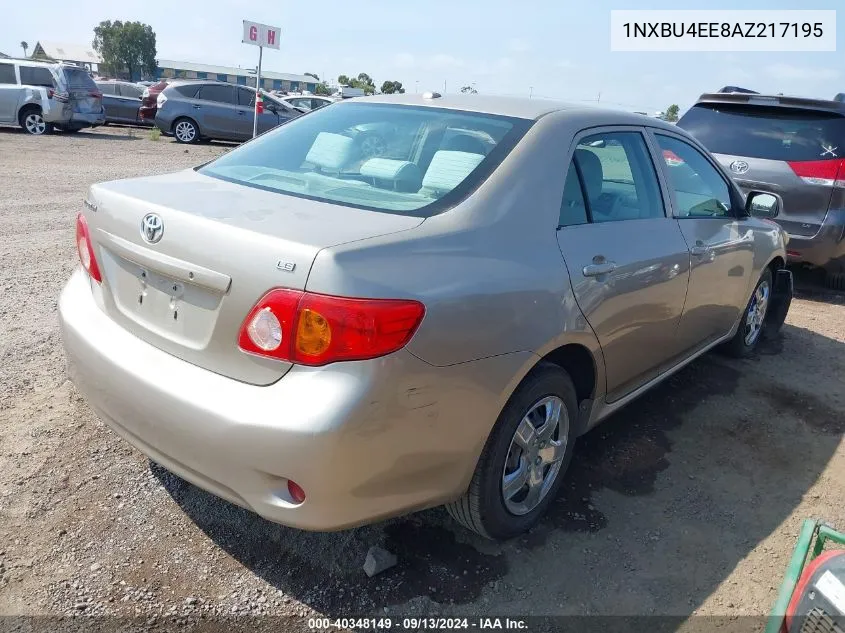 1NXBU4EE8AZ217195 2010 Toyota Corolla Le