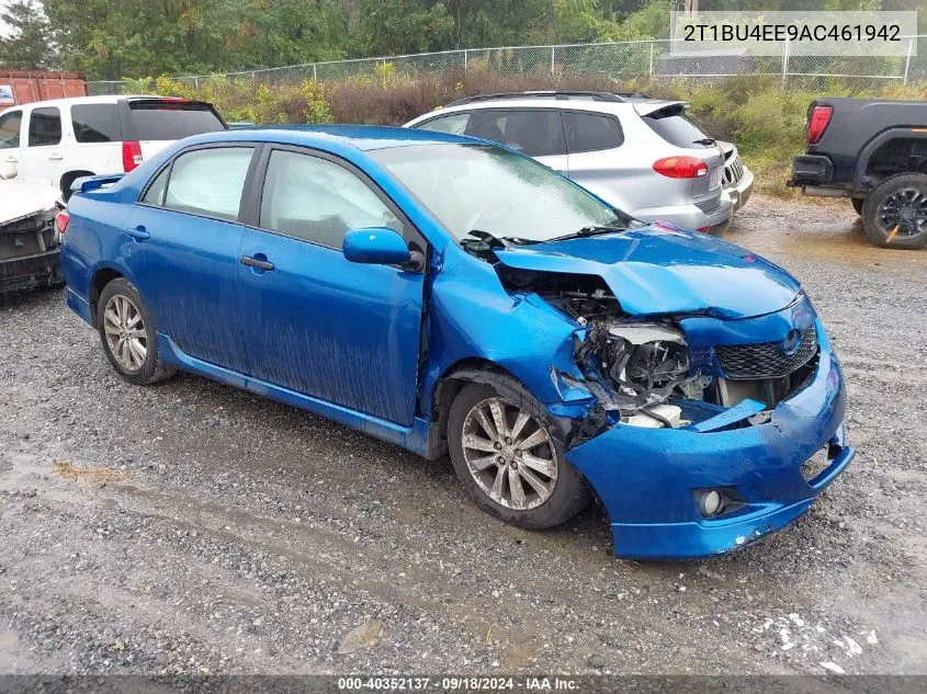 2010 Toyota Corolla S VIN: 2T1BU4EE9AC461942 Lot: 40352137