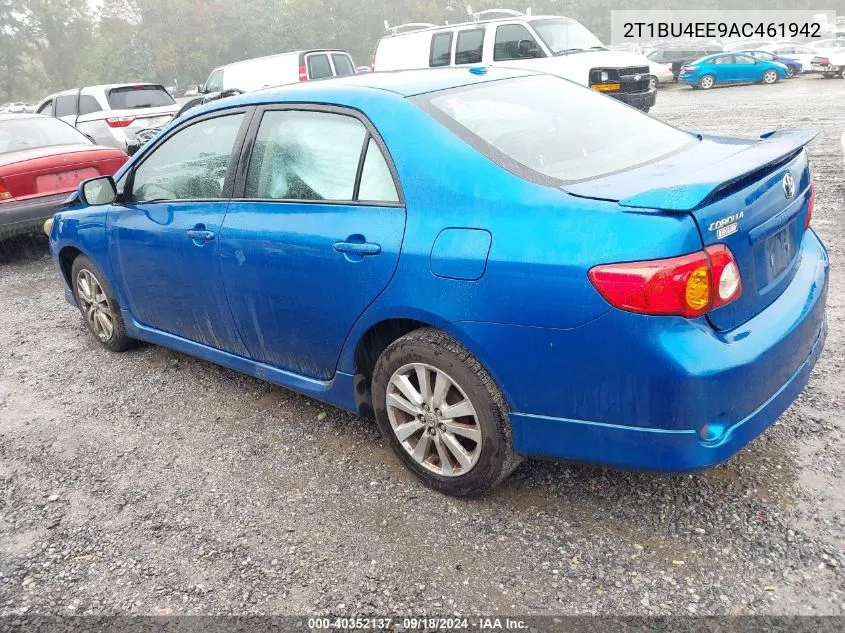 2010 Toyota Corolla S VIN: 2T1BU4EE9AC461942 Lot: 40352137