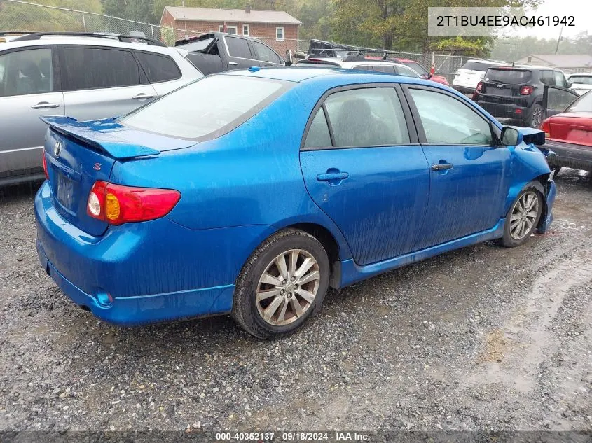 2010 Toyota Corolla S VIN: 2T1BU4EE9AC461942 Lot: 40352137