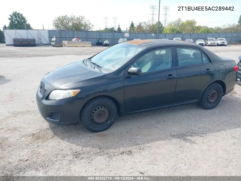 2010 Toyota Corolla Le VIN: 2T1BU4EE5AC289442 Lot: 40352715