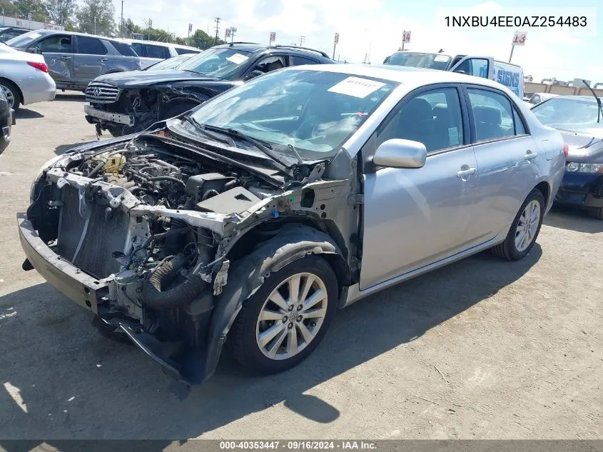 2010 Toyota Corolla S/Le/Xle VIN: 1NXBU4EE0AZ254483 Lot: 40353447