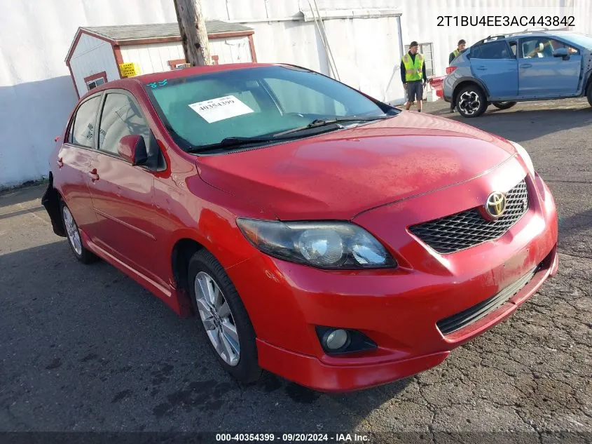 2010 Toyota Corolla S VIN: 2T1BU4EE3AC443842 Lot: 40354399