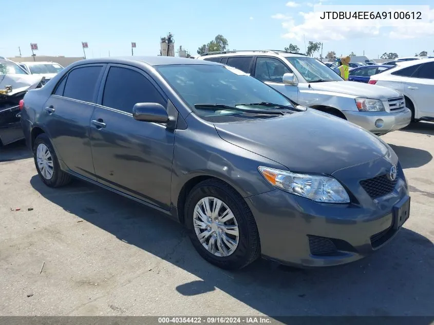 2010 Toyota Corolla S/Le/Xle VIN: JTDBU4EE6A9100612 Lot: 40354422