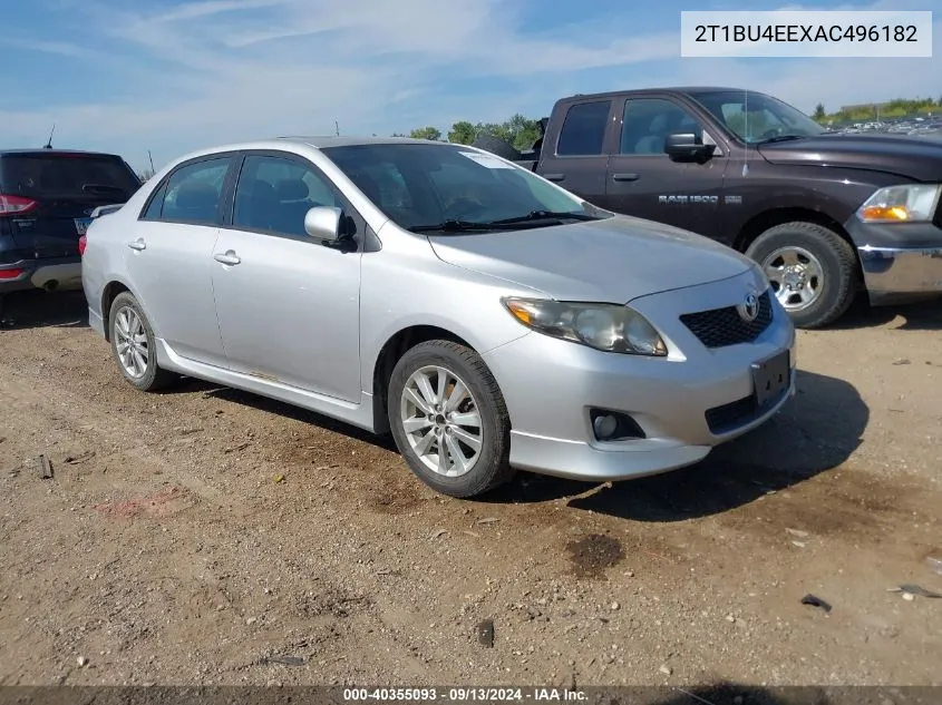 2010 Toyota Corolla S VIN: 2T1BU4EEXAC496182 Lot: 40355093