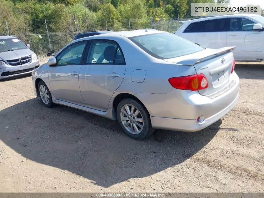 2010 Toyota Corolla S VIN: 2T1BU4EEXAC496182 Lot: 40355093