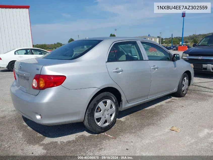 2010 Toyota Corolla Le VIN: 1NXBU4EE7AZ302559 Lot: 40356875