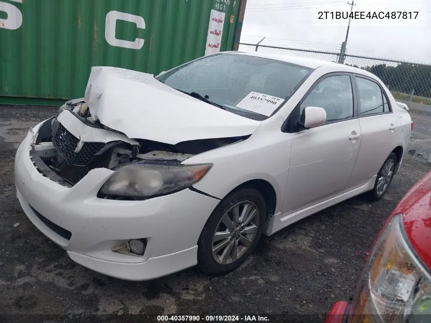 2010 Toyota Corolla S VIN: 2T1BU4EE4AC487817 Lot: 40357990